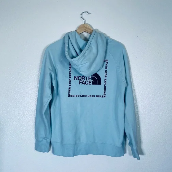 The North Face Light Blue Hoodie - Picture 5 of 9